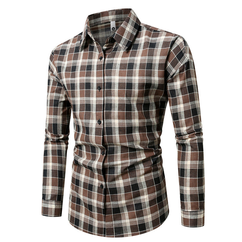 Men's checked long-sleeve shirt in a modern cut Lisslune