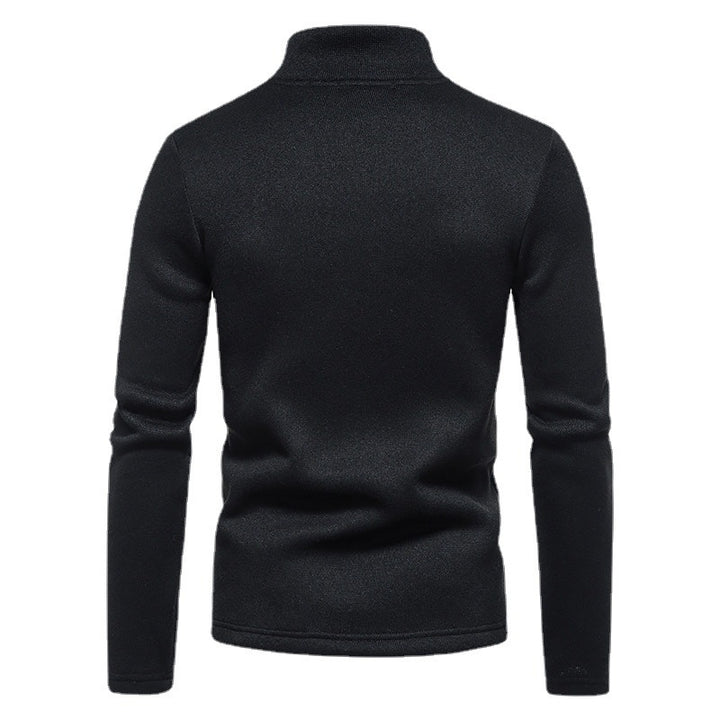 Men's sporty sweater with modern stand-up collar and practical zipper details Lisslune