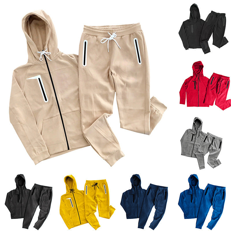 Men's sporty leisure set with highly elastic jacket and comfortable jogger pants Lisslune