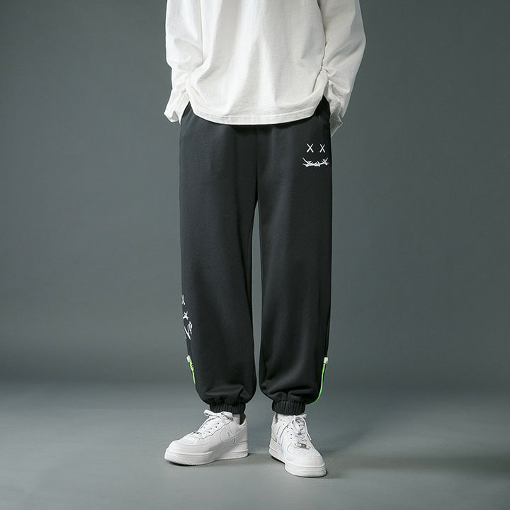 Men's casual pants with drawstring and fashionable design Lisslune