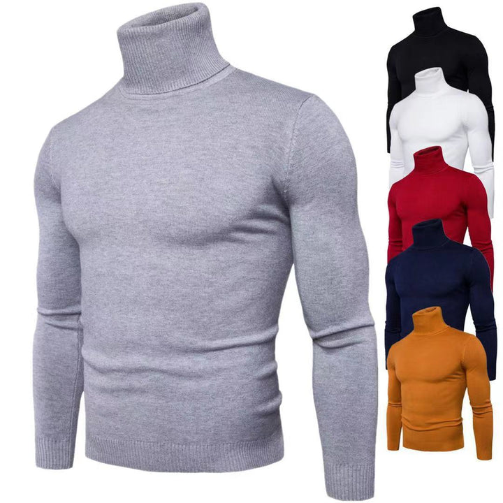Men's fashionable turtleneck sweater made of fine merino wool Lisslune