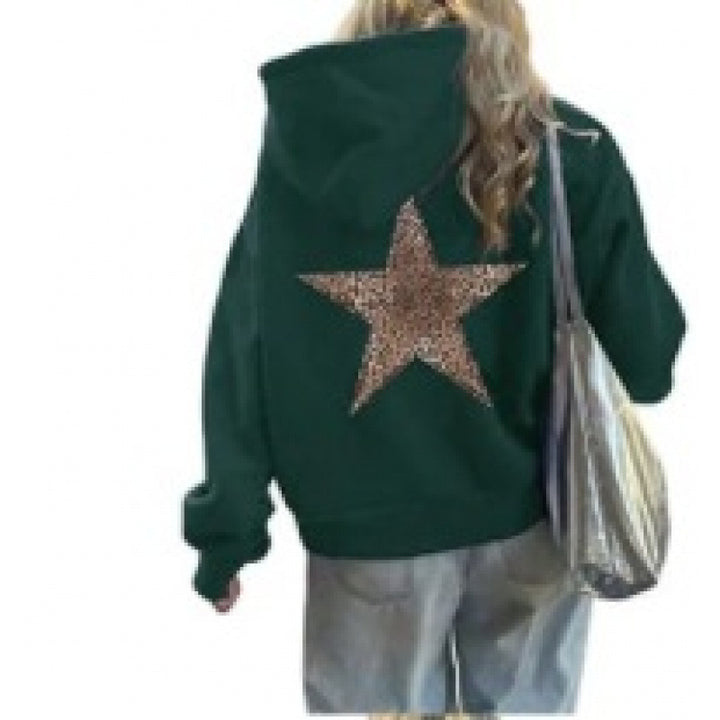 Women’s Hoodie with Glittering Star Motif Lisslune