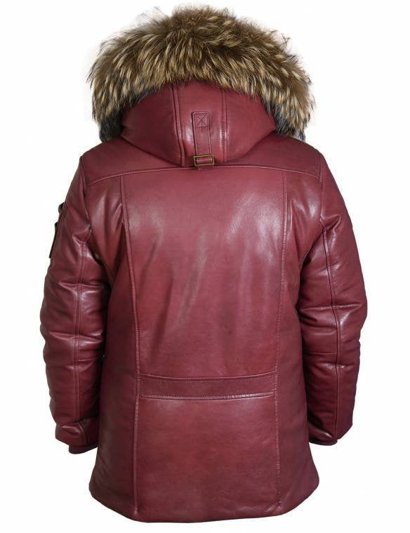 Men's winter parka with luxurious synthetic fur collar and warming lining Lisslune