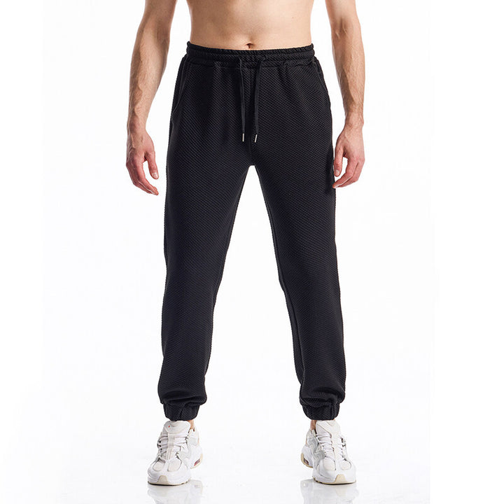 Men's sporty leisure pants with textured surface Lisslune
