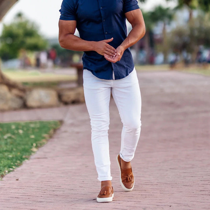 Men's Slim Fit Chinos by Lisslune