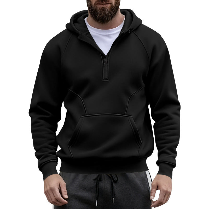 Men's sporty hoodie with modern zipper and practical pockets Lisslune