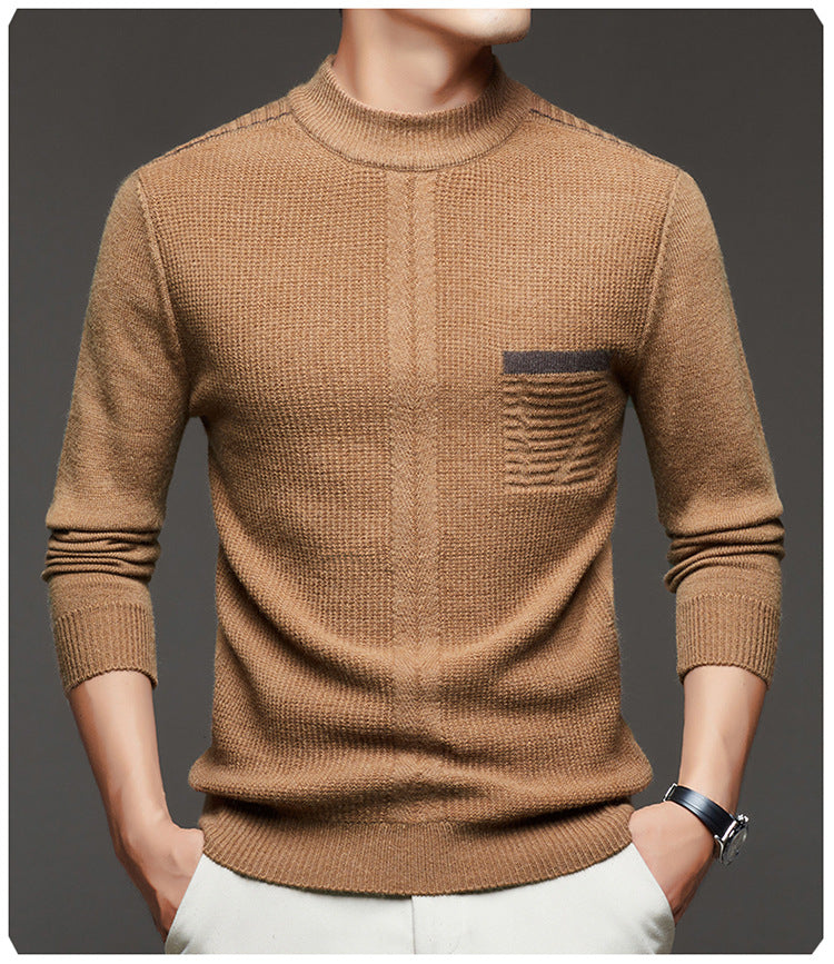 Men's timeless fine knit sweater with structured design Lisslune
