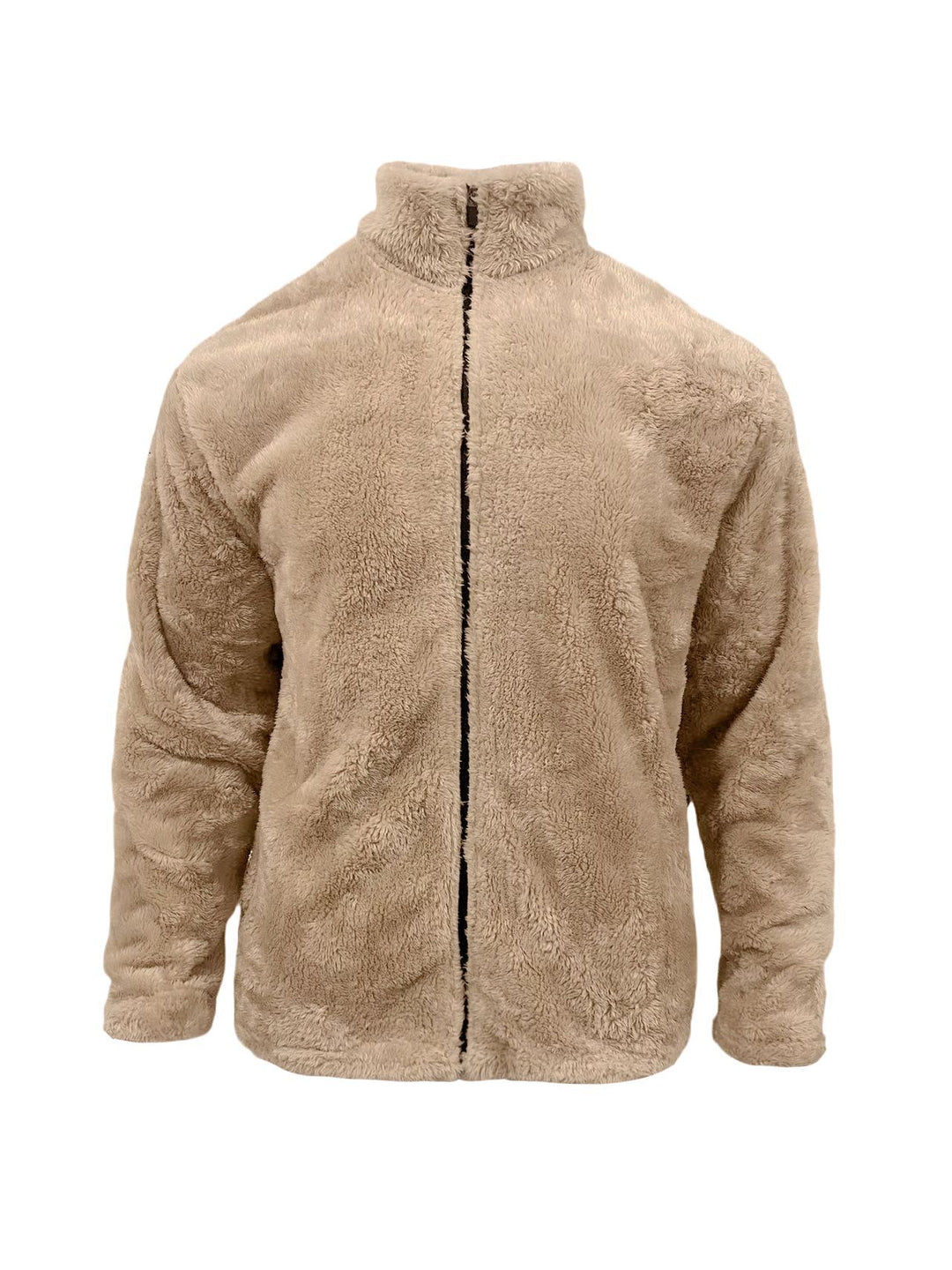 Men's cozy fleece jacket with high collar and practical pockets Lisslune