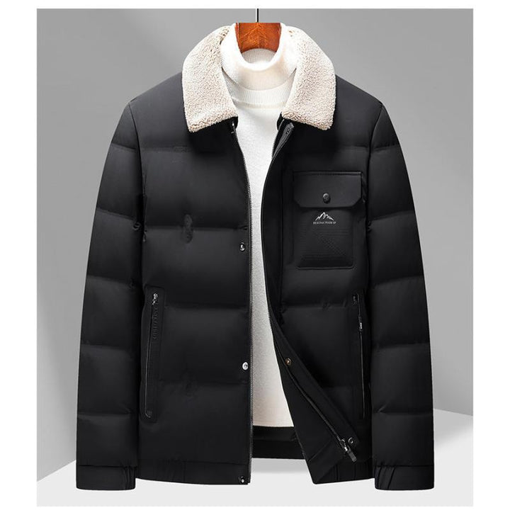 Men's Down Jacket with Warm Collar Lisslune