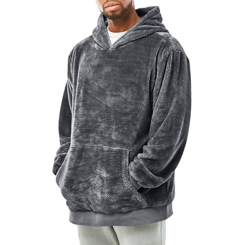 Men's hoodie made of soft fleece with practical pockets Lisslune