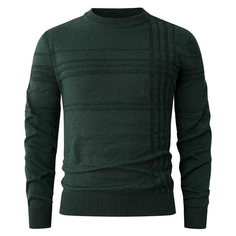 Men's sweater with textured pattern and round neckline Lisslune