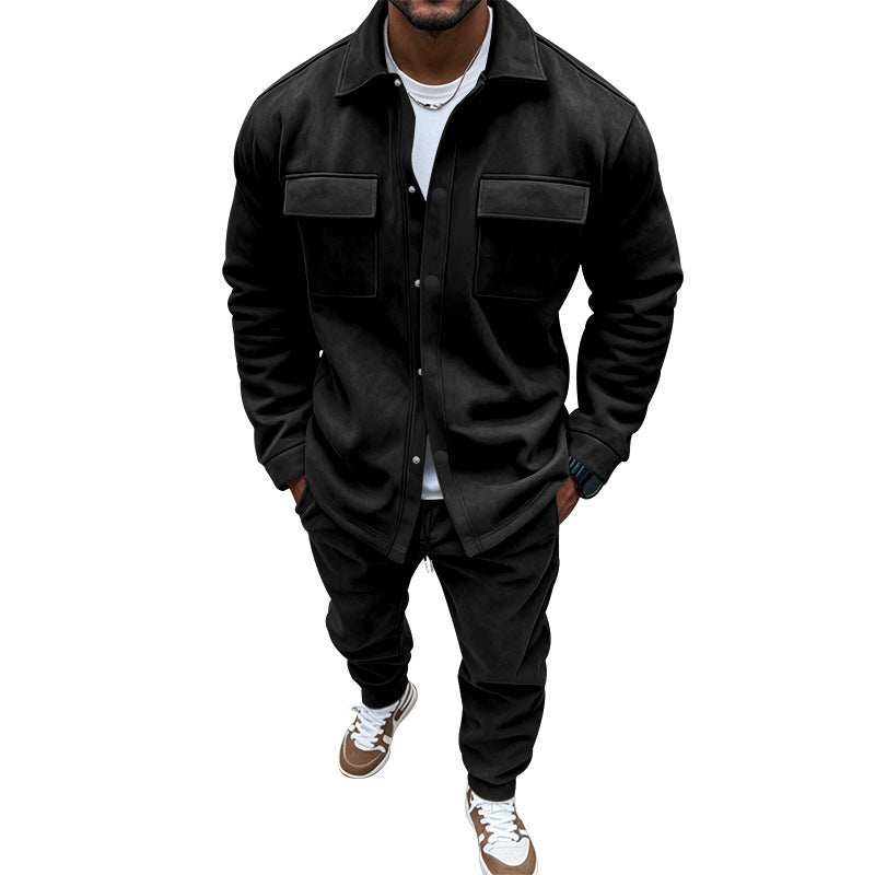 Men's Casual Long Jacket with Practical Button Pockets and Elastic Details Lisslune