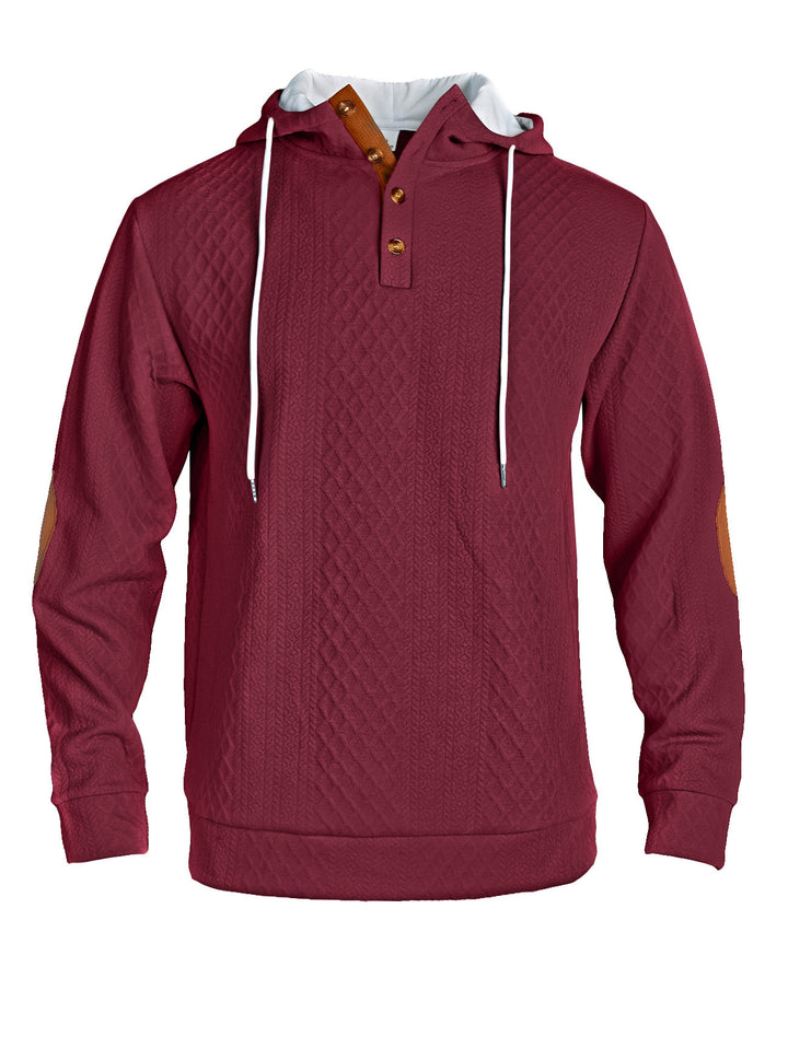 Men's casual hoodie with innovative knit structure and fashionable accents Lisslune