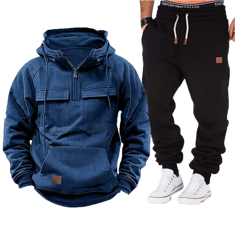 Men's functional hoodie with full-length zipper and practical pockets Lisslune