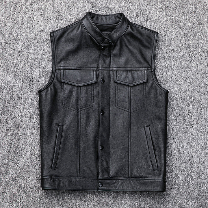 Men's high-quality leather vest Lisslune