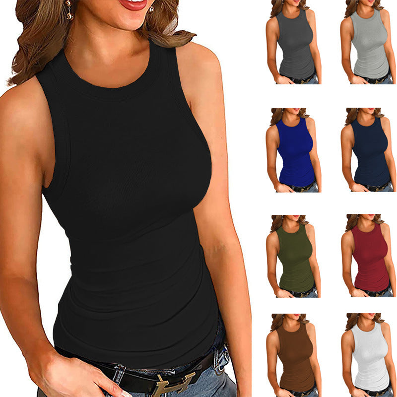 Women’s Sporty Tank Top with Contrast Trim and Figure-Flattering Cut Lisslune