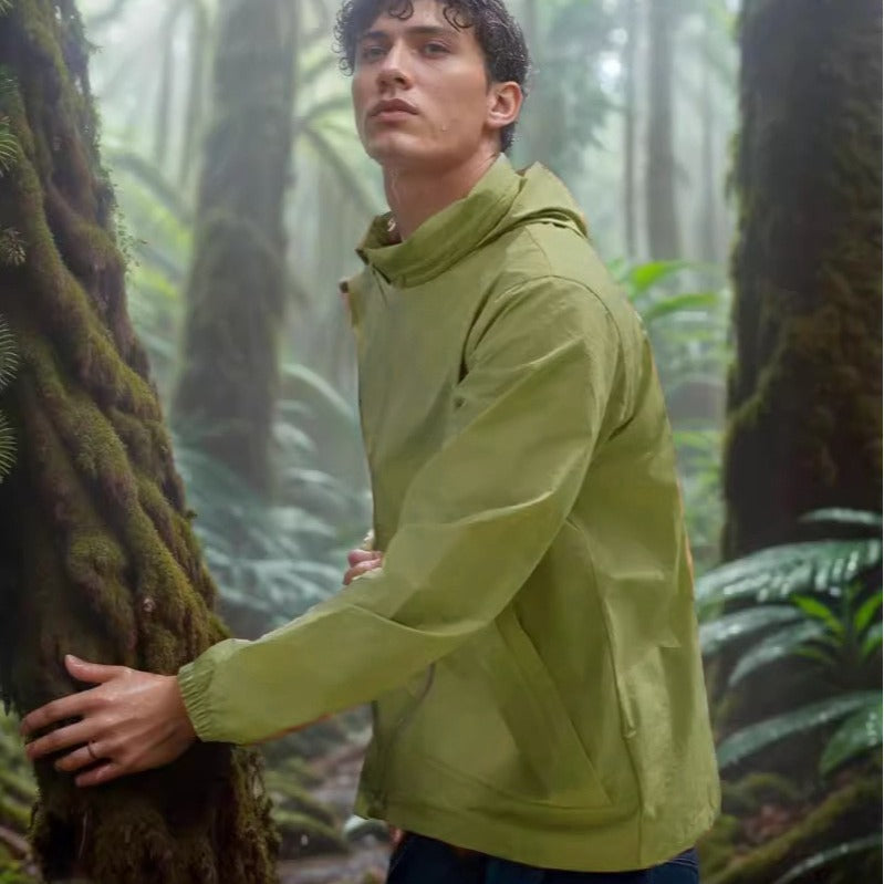 Men's weatherproof utility jacket with adjustable hood system Lisslune
