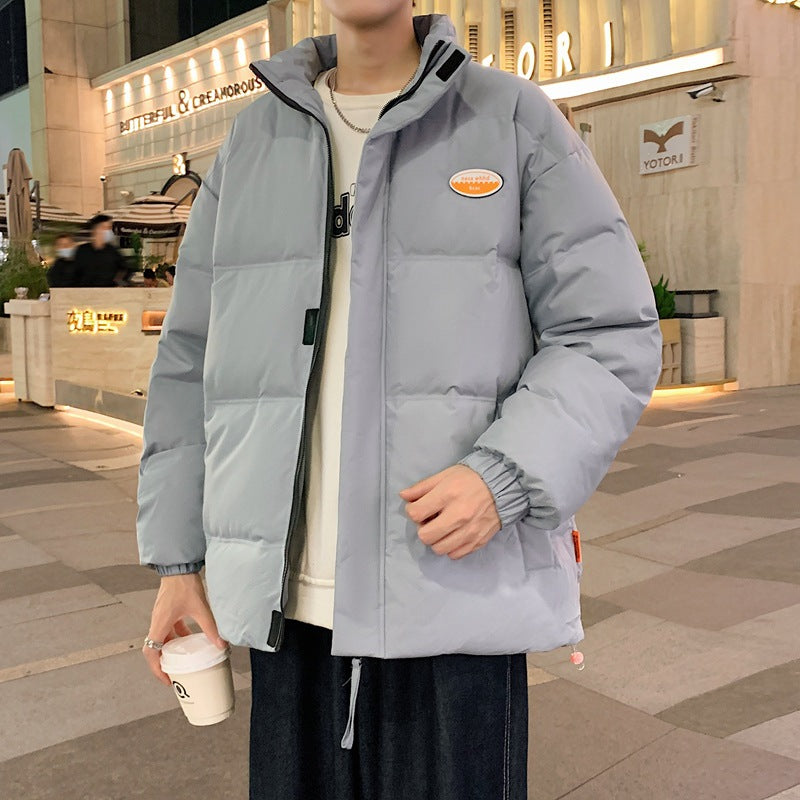 Men's Plush Padded Jacket with Adjustable Hood Lisslune