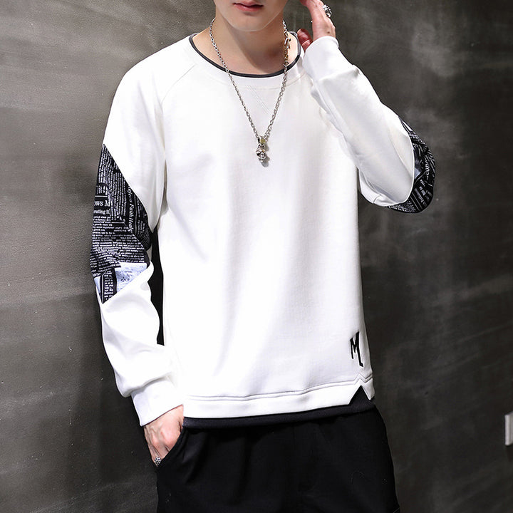 Men's fashionable sweatshirt with unique print details Lisslune
