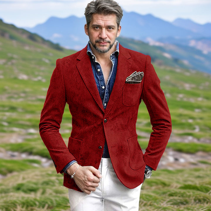 Men's velvet blazer with elegant tailoring Lisslune