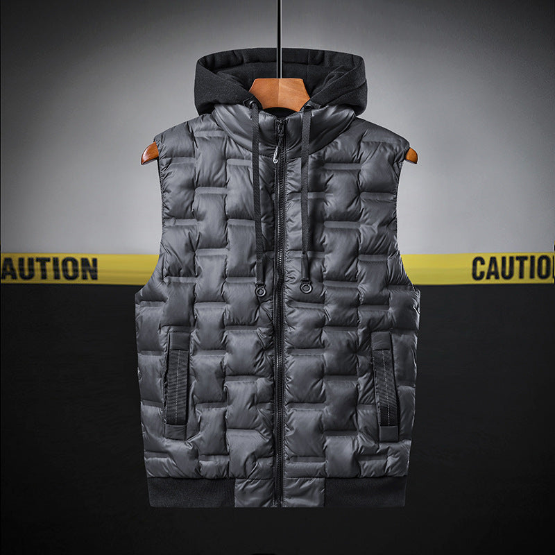 Men's padded vest with hood and breathable properties Lisslune