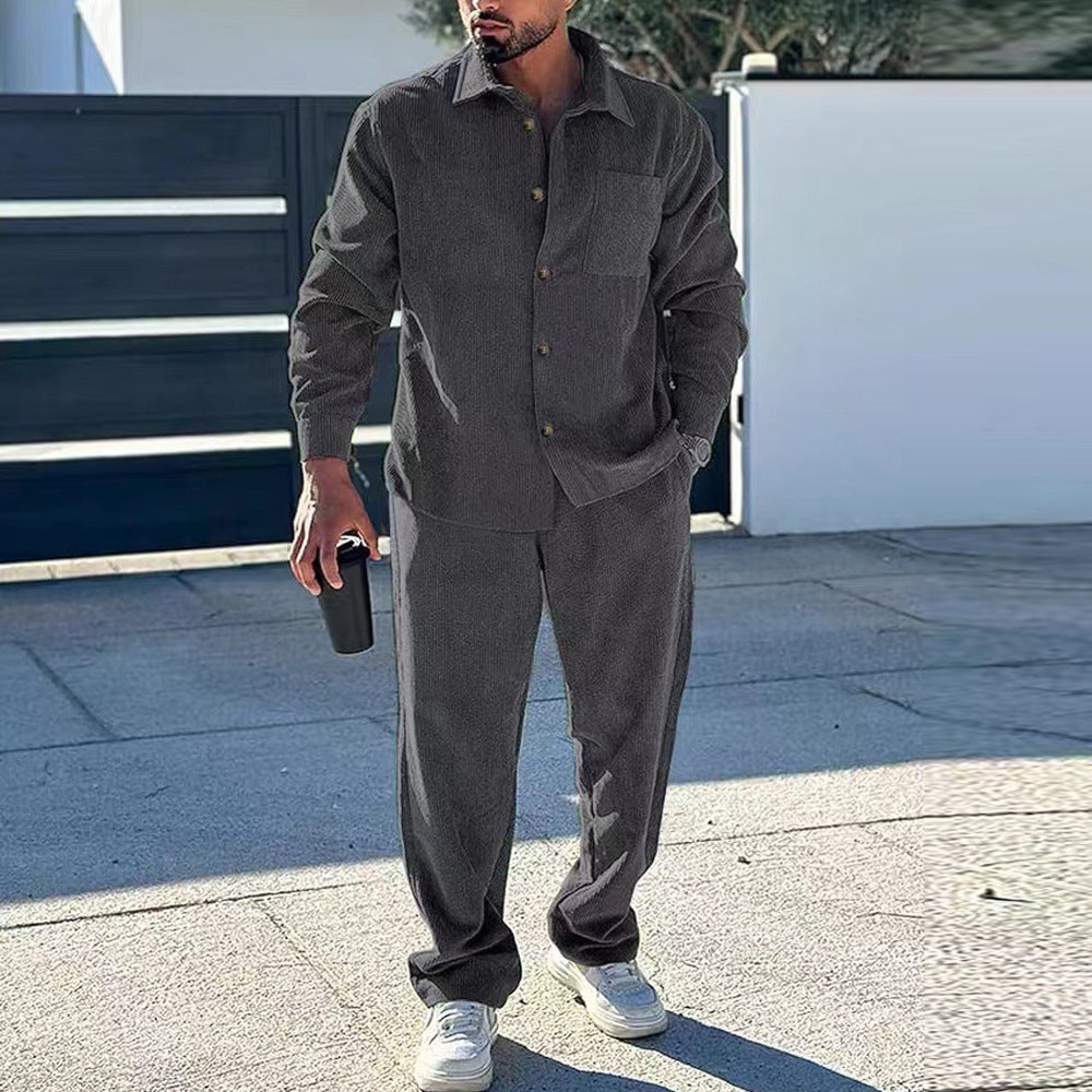 Men's leisure suit with innovative fabric and practical pockets Lisslune