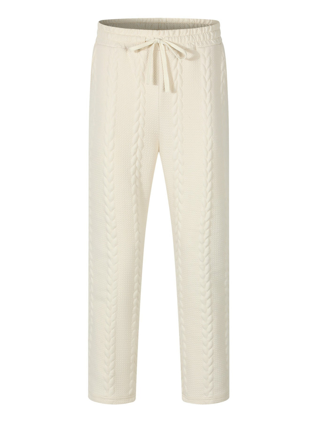 Men's Casual Stretch Pants with Drawstring and Textured Design Lisslune
