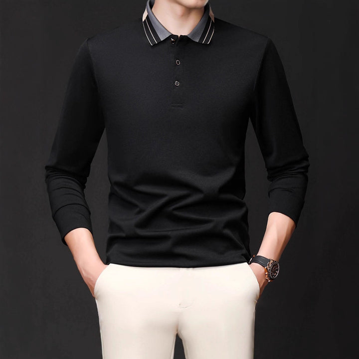 Men's polo shirt with modern accents and breathable fabric Lisslune