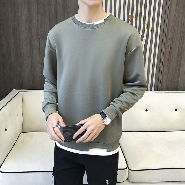 Men's casual sweatshirt with contrasting hem Lisslune