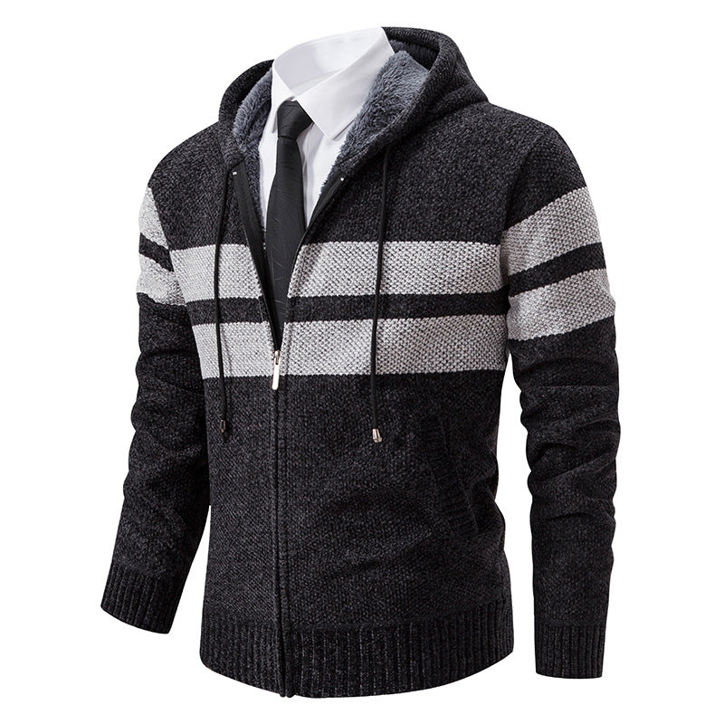 Men's hoodie with modern zipper and practical fleece lining Lisslune