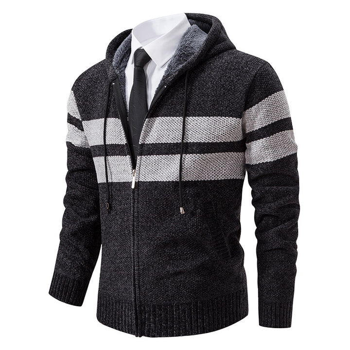 Men's hoodie with modern zipper and practical fleece lining Lisslune
