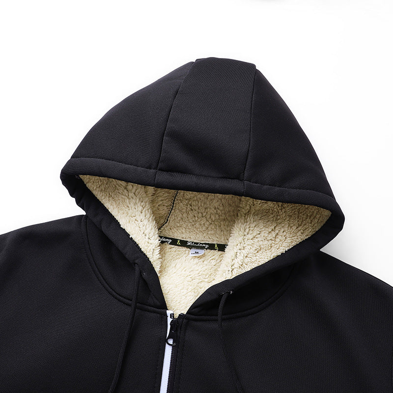 Men's luxurious hooded sweatshirt with fluffy lining Lisslune