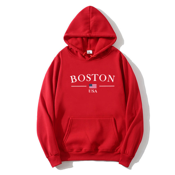 Women's hoodie with Boston print Lisslune