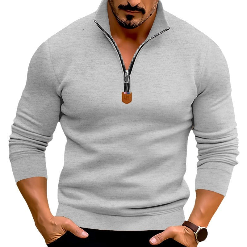 Men's padded sweater with modern zipper and slim fit Lisslune