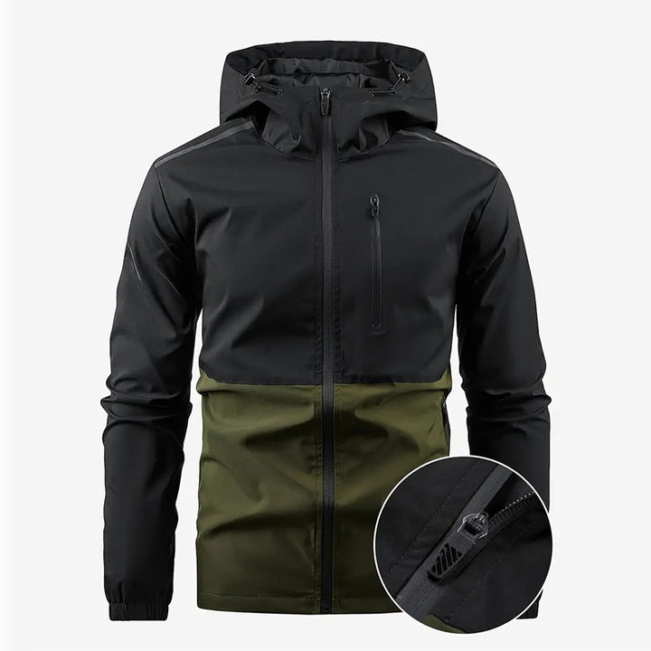 Men's multifunctional transitional jacket with hidden hood Lisslune