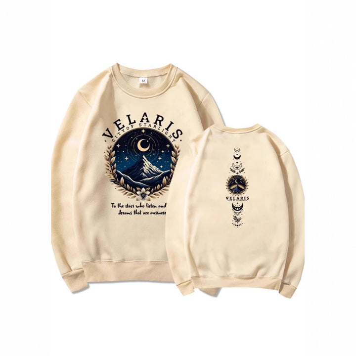 Women's sweatshirt with artistic night sky motif Lisslune