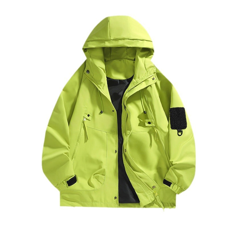 Men's lightweight outdoor jacket with modern pockets and adjustable hood collar Lisslune