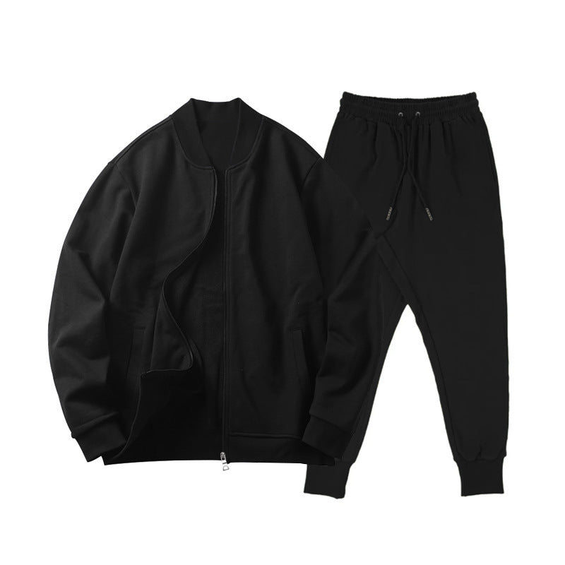 Men's sporty leisure set with soft fleece material and practical hood Lisslune