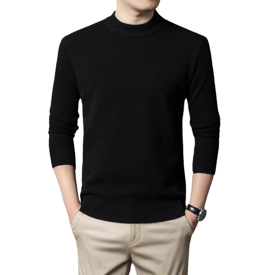 Men's fine knit sweater with high collar Lisslune
