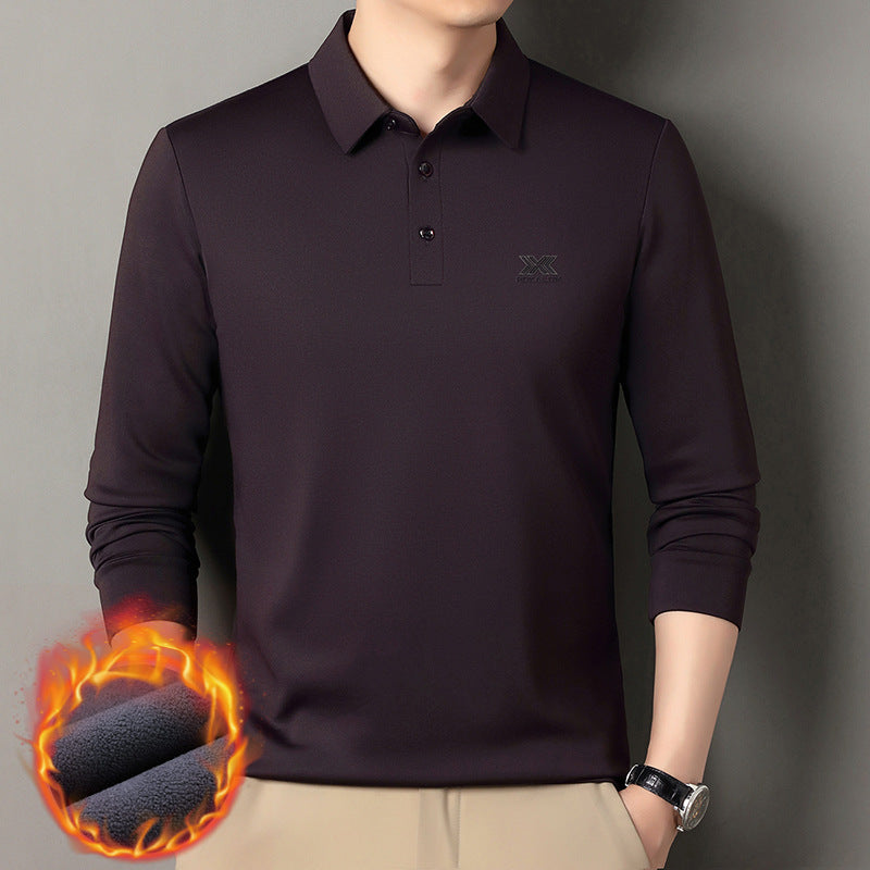 Men's Long Sleeve Polo Shirt made of thermal insulating material Lisslune