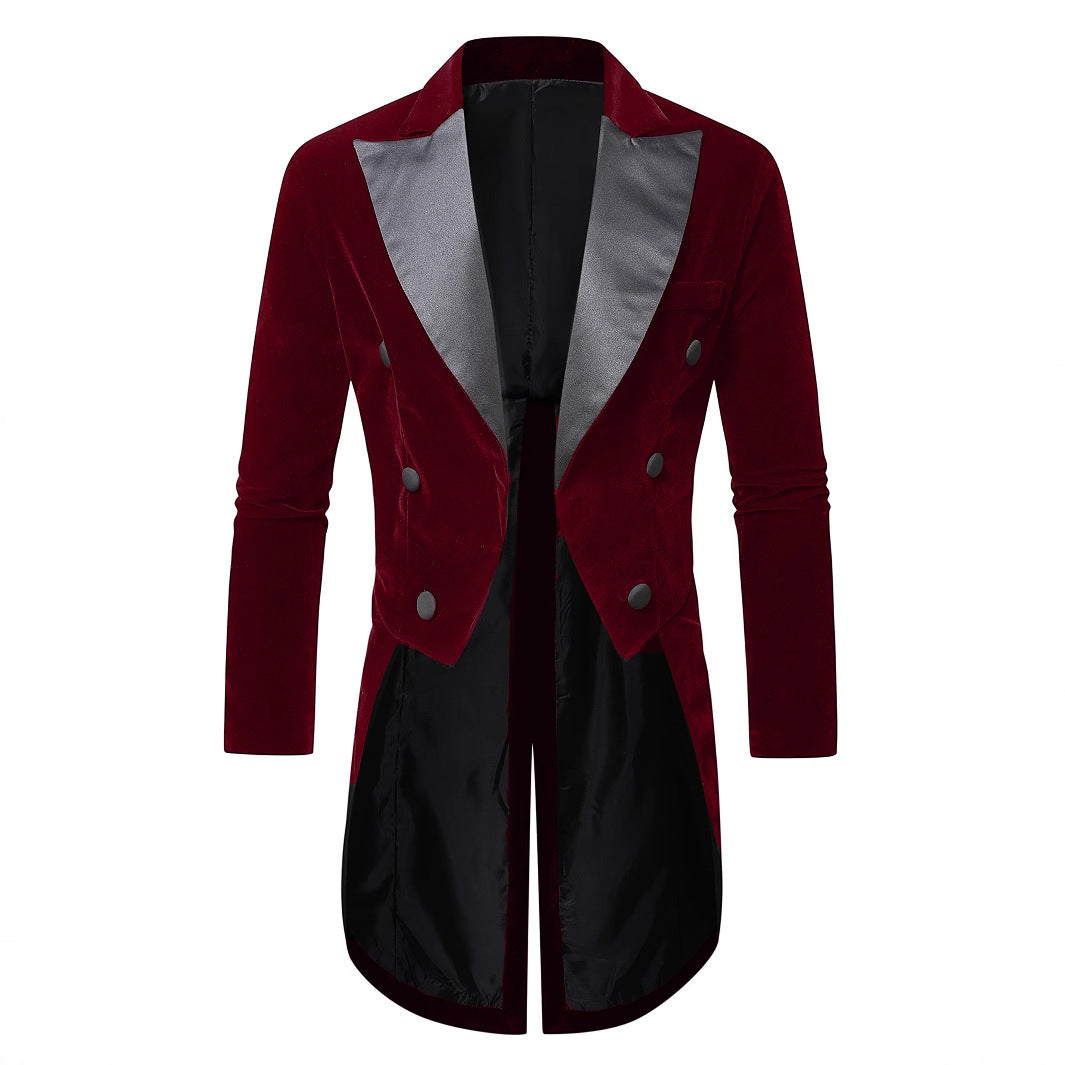 Men's elegant velvet blazer with shimmering lapels Lisslune
