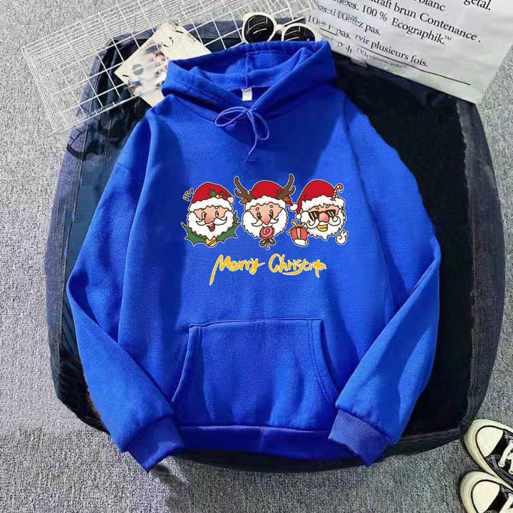 Women's hooded sweatshirt with festive Christmas motif Lisslune