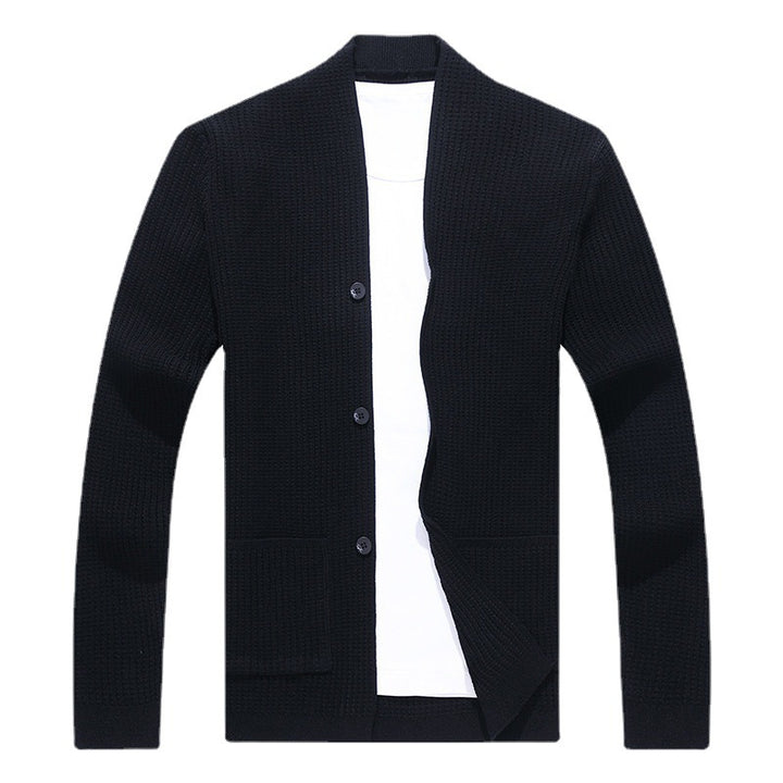 Men's Cardigan with Open Cut and Practical Pockets Lisslune