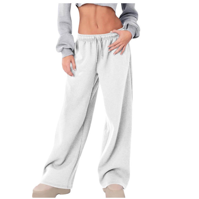 Women's loose casual pants with elastic waistband and side pockets Lisslune