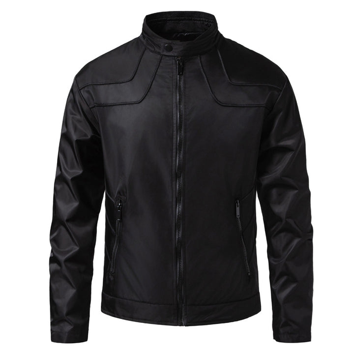 Men's Versatile Synthetic Leather Jacket Lisslune