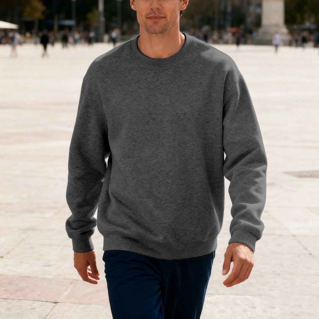 Men's comfortable sweatshirt with relaxed-fit cut and elastic cuffs Lisslune