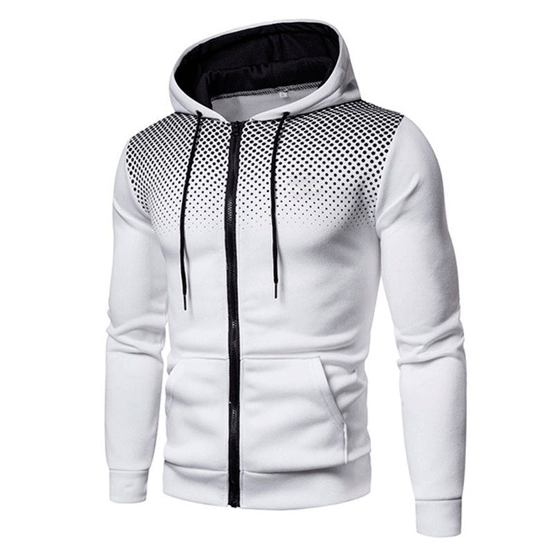 Men's sporty hoodie jacket with full zip and practical pockets Lisslune