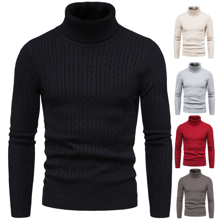 Men's comfortable turtleneck sweater Lisslune