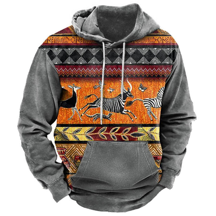 Men's hoodie with western and cowboy design Lisslune