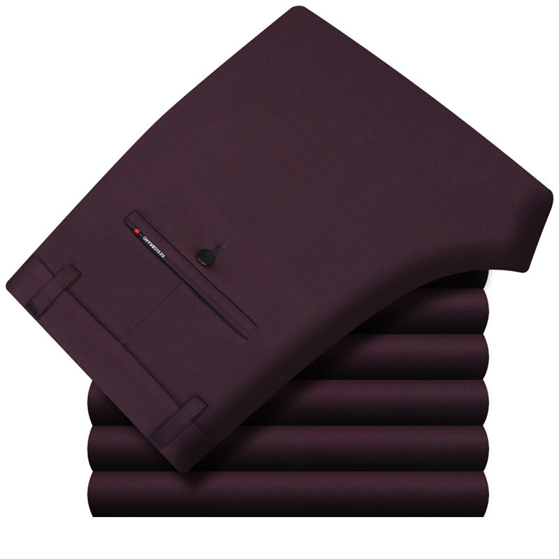 Men's Comfortable Chino Pants with Elastic Waistband and Versatile Pockets Lisslune